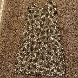 Strapless Scala beaded dress size 6
